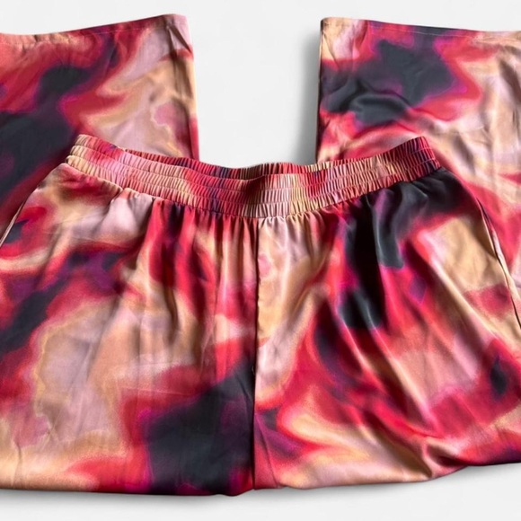 NINA PARKER TRENDY PLUS SIZE SATIN WIDE-LEG PANTS - Picture 7 of 7